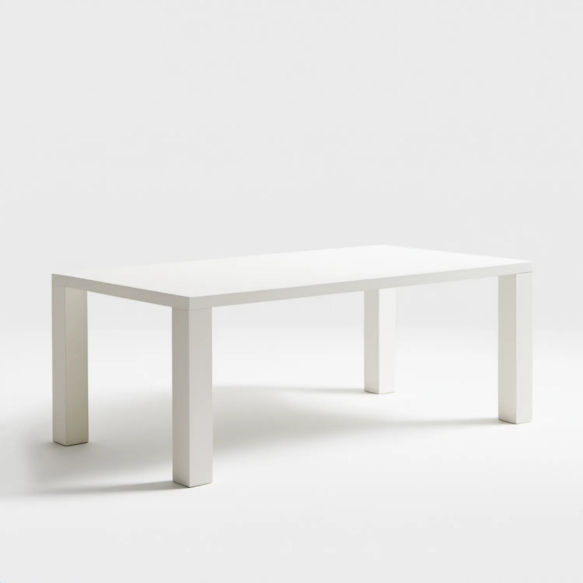 Biały prostokątny stół do jadalni 140 x 80 x 75 cm z płyty MDF