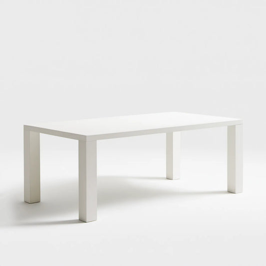 Biały prostokątny stół do jadalni 140 x 80 x 75 cm z płyty MDF