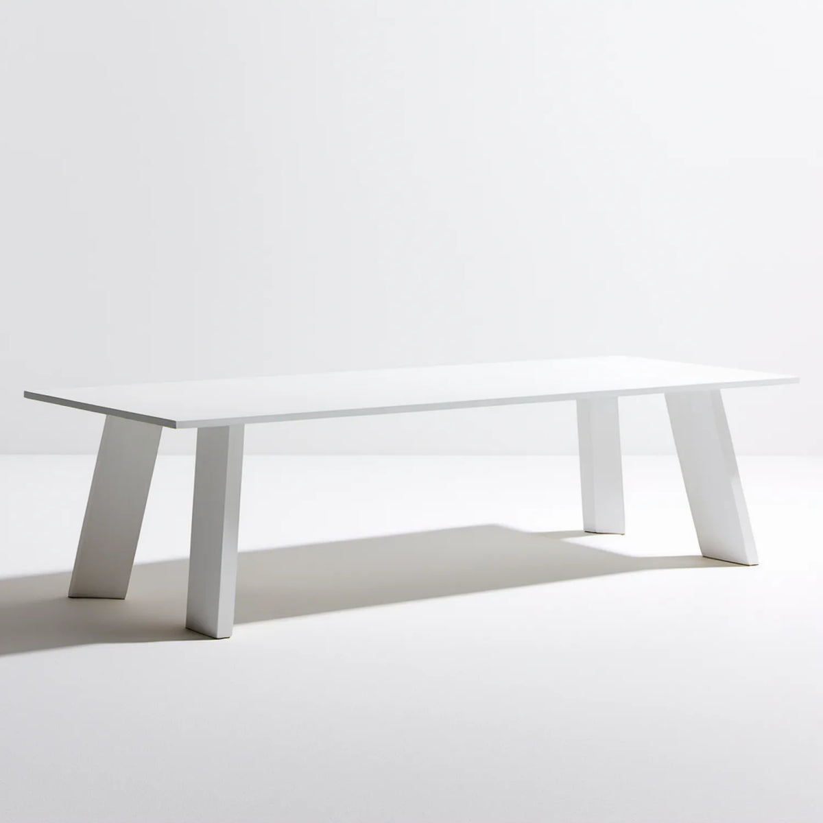 Biały prostokątny stół do jadalni z MDF 160 x 90 x 75 cm
