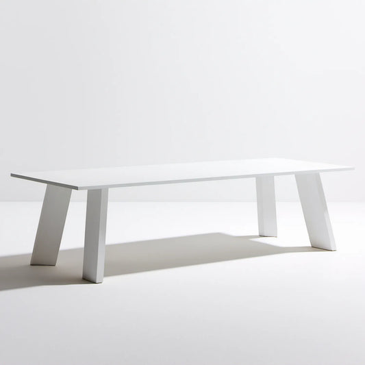 Biały prostokątny stół do jadalni z MDF 160 x 90 x 75 cm
